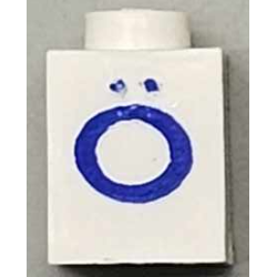 Brick 1 x 1 with Blue Capital Letter O with Diaeresis (Ö) Pattern (Serif Font) Brick 1 x 1 with Blue Capital Letter O with Diaeresis (Ö) Pattern (Serif Font)