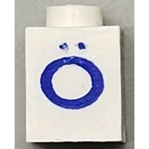 Деталь LEGO 3005ptOdiaers Brick 1 x 1 with Blue Capital Letter O with Diaeresis (Ö) Pattern (Serif Font)