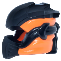 Minifigure, Headgear Ninjago Wrap Type 10 with Molded Black Armor, Wraps and Knot Pattern