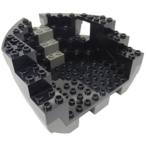 Деталь LEGO 6050c03 Boat, Hull Small Bow 12 x 12 x 5 1/3 with Black Top (6050 / 6051)