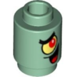 Brick, Round 1 x 1 with SpongeBob Plankton Character Pattern Brick, Round 1 x 1 with SpongeBob Plankton Character Pattern