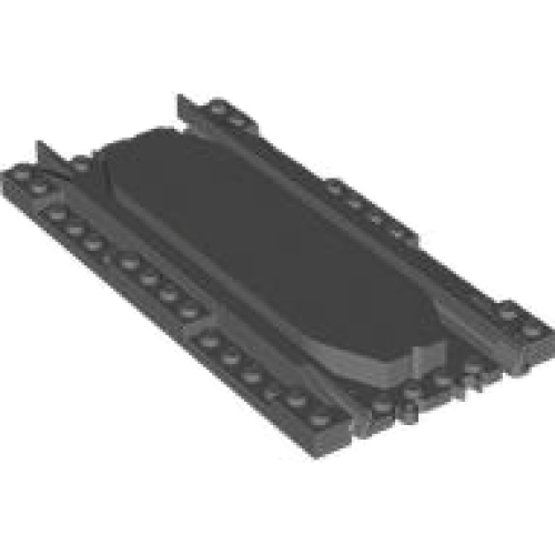 Деталь LEGO 2824 Train, Track Plastic (RC Trains) Straight with Smooth Raised Center Crossing