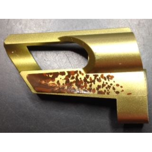 Деталь LEGO 32528pb21 Technic, Panel Fairing # 6 Small Short, Large Hole, Side B with Mud Pattern 2 (Sticker) - Set 8465