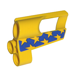 Technic, Panel Fairing # 5 Small Short, Large Hole, Side A with Stars on Blue Background Pattern (Sticker) - Set 8651 Technic, Panel Fairing # 5 Small Short, Large Hole, Side A with Stars on Blue Background Pattern (Sticker) - Set 8651