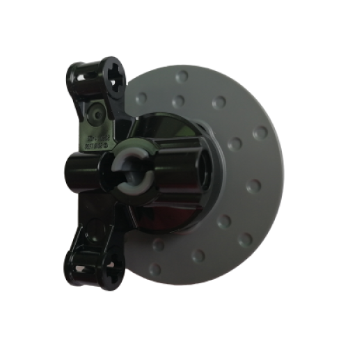 Деталь LEGO 23801uc02 Technic, Steering Axle with 2 Pin Holes and 2 Axle Holes with Dark Bluish Gray Wheel Hub 3 Pin Holes Round (Undetermined Type)