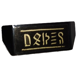 Vehicle, Spoiler with Bar Handle with Gold Lines and Serpentine Logogram Pattern 3 (Sticker) - Set 70674 Vehicle, Spoiler with Bar Handle with Gold Lines and Serpentine Logogram Pattern 3 (Sticker) - Set 70674