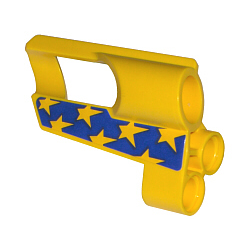 Technic, Panel Fairing # 6 Small Short, Large Hole, Side B with Stars on Blue Background Pattern (Sticker) - Set 8651 Technic, Panel Fairing # 6 Small Short, Large Hole, Side B with Stars on Blue Background Pattern (Sticker) - Set 8651