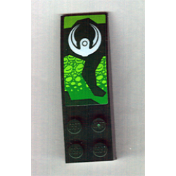 Slope, Curved 6 x 2 with White Rounded Symbol Pattern (Sticker) - Set 8114