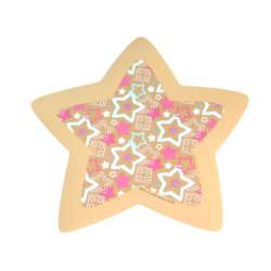 Plastic Part for Set 853552 - Star Touch Pad with Tan Border, Stars, and 2 x 2 Studs Pattern