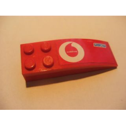 Slope, Curved 6 x 2 with Vodafone and Fiat Logo Pattern Left (Sticker) - Set 8362