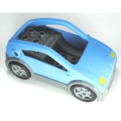 Duplo Car Coupe with Dark Bluish Gray Base, Headlights Duplo Car Coupe with Dark Bluish Gray Base, Headlights