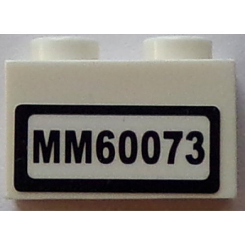 Деталь LEGO 3004pb127 Brick 1 x 2 with 'MM60073' Pattern (Sticker) - Set 60073