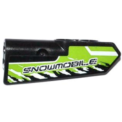 Technic, Panel Fairing #21 Very Small Smooth, Side B with 'SNOWMOBILE' and Black and White Splatters Pattern (Sticker) - Set 42021 Technic, Panel Fairing #21 Very Small Smooth, Side B with 'SNOWMOBILE' and Black and White Splatters Pattern (Sticker) - Set 42021