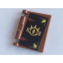 Minifigure, Utensil Book Cover with Gold Goblin King Eye on Black Background Pattern (Sticker) - Set 41188