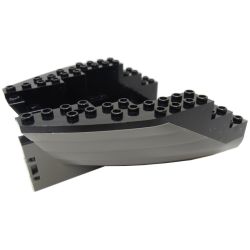 Boat, Hull Small Stern 14 x 12 x 5 1/3 with Black Top (6052 / 6053) Boat, Hull Small Stern 14 x 12 x 5 1/3 with Black Top (6052 / 6053)