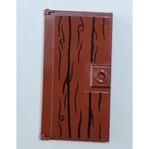 Деталь LEGO 60616pb079 Door 1 x 4 x 6 with Stud Handle with Wood Grain Pattern (Sticker) - Set 75947