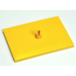 Train Bogie Plate (Tile, Modified 6 x 4 with 5mm Pin) - Yellow