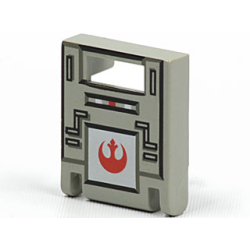 Container, Box 2 x 2 x 2 Door with Slot with Red SW Rebel Alliance Symbol Pattern - Light Gray Container, Box 2 x 2 x 2 Door with Slot with Red SW Rebel Alliance Symbol Pattern - Light Gray