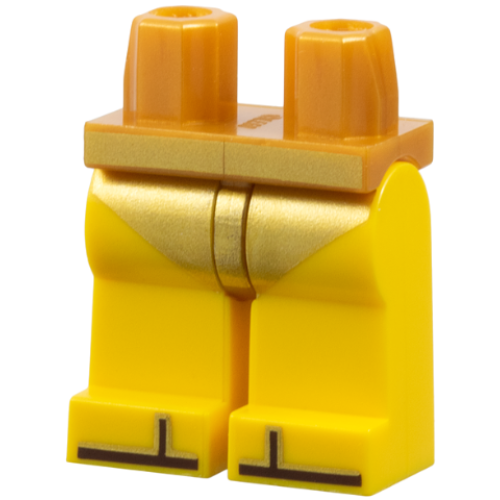 Деталь LEGO 970c03pb26 Hips and Yellow Legs with Gold Leotard and Sandals Pattern