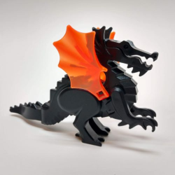Dragon, Classic with Trans-Neon Orange Wings Dragon, Classic with Trans-Neon Orange Wings