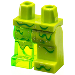 Hips and 1 Lime Left Leg, 1 Trans-Bright Green Right Leg with Green and Bright Green Swirls, Silver Speckles Pattern Hips and 1 Lime Left Leg, 1 Trans-Bright Green Right Leg with Green and Bright Green Swirls, Silver Speckles Pattern