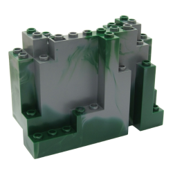 Rock Panel 4 x 10 x 6 Rectangular (BURP) with Marbled Dark Green Pattern Rock Panel 4 x 10 x 6 Rectangular (BURP) with Marbled Dark Green Pattern