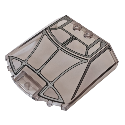 Windscreen 6 x 6 x 1 1/3 Straight Sides with Silver Window Frame Outline Pattern Windscreen 6 x 6 x 1 1/3 Straight Sides with Silver Window Frame Outline Pattern