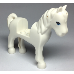 Horse, Friends Style with 2 x 2 Cutout with Dark Azure Eyes and 2 Black Eyelashes Pattern