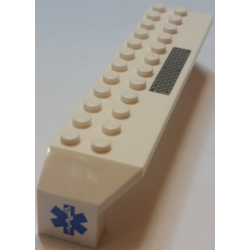 Arch 2 x 14 x 2 1/3 with Tread Plate on Top and EMT Star of Life on End Pattern Model Right Side (Stickers) - Set 7739 Arch 2 x 14 x 2 1/3 with Tread Plate on Top and EMT Star of Life on End Pattern Model Right Side (Stickers) - Set 7739