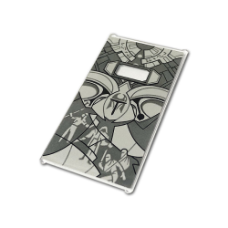 Glass for Window 1 x 4 x 6 with SW Mandalorian Vault with Window, Clone Helmets and Fighting Characters Pattern (Sticker) - Set 75310