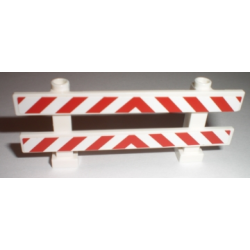 Fence 1 x 8 x 2 2/3 with Red and White Danger Stripes Pattern (Stickers) - Sets 7631 / 7632 / 7633 / 7685 Fence 1 x 8 x 2 2/3 with Red and White Danger Stripes Pattern (Stickers) - Sets 7631 / 7632 / 7633 / 7685