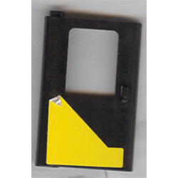 Door 1 x 4 x 5 Train Left, Thin Support at Bottom with Yellow Modified Triangle Pattern (Sticker) - Set 5542 Door 1 x 4 x 5 Train Left, Thin Support at Bottom with Yellow Modified Triangle Pattern (Sticker) - Set 5542