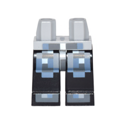 Hips and Black Legs with Pixelated Light Bluish Gray, Sand Blue and Silver Armor Pattern Hips and Black Legs with Pixelated Light Bluish Gray, Sand Blue and Silver Armor Pattern