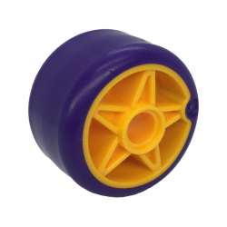 Wheel 24 x 15 with Pin Hole with Molded Dark Purple Hard Plastic Tire Pattern Wheel 24 x 15 with Pin Hole with Molded Dark Purple Hard Plastic Tire Pattern