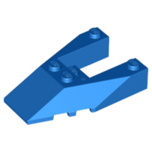 Деталь LEGO 6153b Wedge 6 x 4 Cutout with Stud Notches - Blue