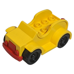 Duplo Car with 2 x 4 Studs, Running Boards, Black Wheels, and Red Bumper Duplo Car with 2 x 4 Studs, Running Boards, Black Wheels, and Red Bumper