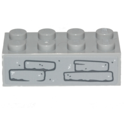 Brick 2 x 4 with Stones Pattern (Sticker) - Set 75200