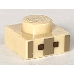 Plate 1 x 1 with 3 Dark Tan Rectangles and 2 Black Squares Pattern (Minecraft Villager Mouth and Nose) Plate 1 x 1 with 3 Dark Tan Rectangles and 2 Black Squares Pattern (Minecraft Villager Mouth and Nose)