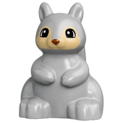 Duplo Squirrel with Tan Face, Black and White Eyes, and Dark Brown Nose Pattern Duplo Squirrel with Tan Face, Black and White Eyes, and Dark Brown Nose Pattern