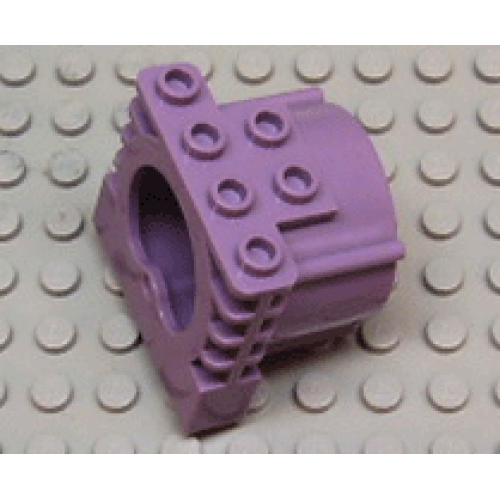 Деталь LEGO 30585b Pneumatic Aero Tube Joiner 3 x 4 x 3 - Sand Purple