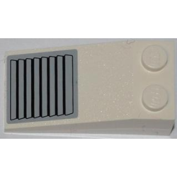 Slope 18 4 x 2 with Black Vent Grille on Gray Background Pattern (Sticker) - Set 7213