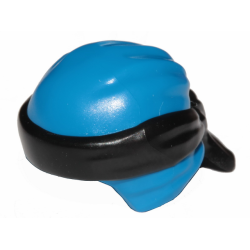 Minifigure, Headgear Ninjago Wrap Type 3 with Molded Black Bandana and Knot Pattern