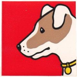 Duplo, Tile 2 x 2 x 1 with Dog Mosaic Picture 01 Pattern Duplo, Tile 2 x 2 x 1 with Dog Mosaic Picture 01 Pattern