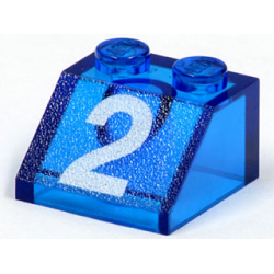 Slope 45 2 x 2 with White Number 2 Pattern Slope 45 2 x 2 with White Number 2 Pattern