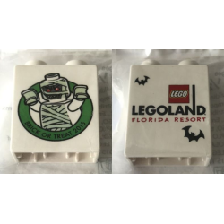 Duplo, Brick 1 x 2 x 2 with Brick or Treat 2015 LEGOLAND Florida Resort Mummy Pattern Duplo, Brick 1 x 2 x 2 with Brick or Treat 2015 LEGOLAND Florida Resort Mummy Pattern