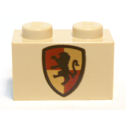 Brick 1 x 2 with HP Gryffindor Shield Pattern Brick 1 x 2 with HP Gryffindor Shield Pattern