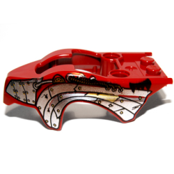 Flywheel Fairing Bird Raptor Shape with Silver Armor Plating Pattern