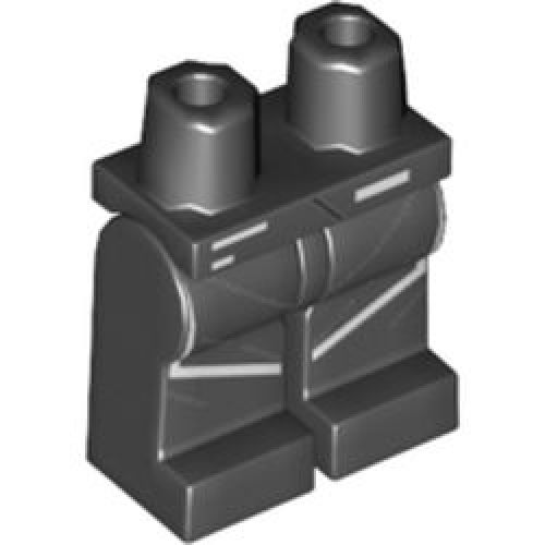 Деталь LEGO 970c00pb1248 Hips and Legs with White Lines and Stitching Pattern