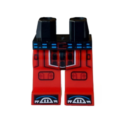 Hips and Red Legs with Blue Belt, Dark Red Buckle and Panel, Knee Pads, Black Shoe Tips with White Toes Pattern Hips and Red Legs with Blue Belt, Dark Red Buckle and Panel, Knee Pads, Black Shoe Tips with White Toes Pattern