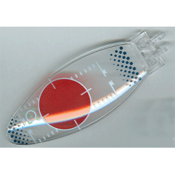 Windscreen 9 x 3 x 1 2/3 Bubble Canopy with Red Circle and Verniers Pattern Windscreen 9 x 3 x 1 2/3 Bubble Canopy with Red Circle and Verniers Pattern